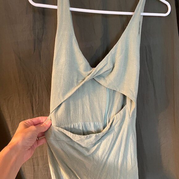 Petal & Pup Sage Cutout Dress - Picture 1 of 3